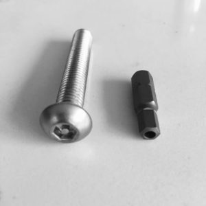 bicycle-security bolt + screw