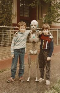 Children with robot
