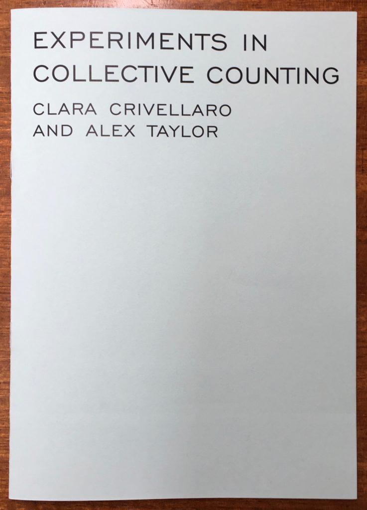 Photo of Experiments in collective counting, from the self-service publication.